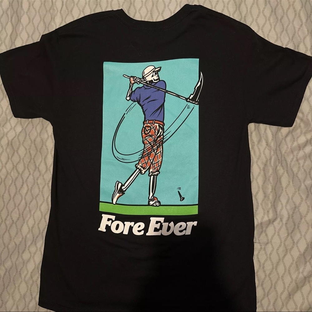 New Without Tags Forever Skeleton Golf Shirt